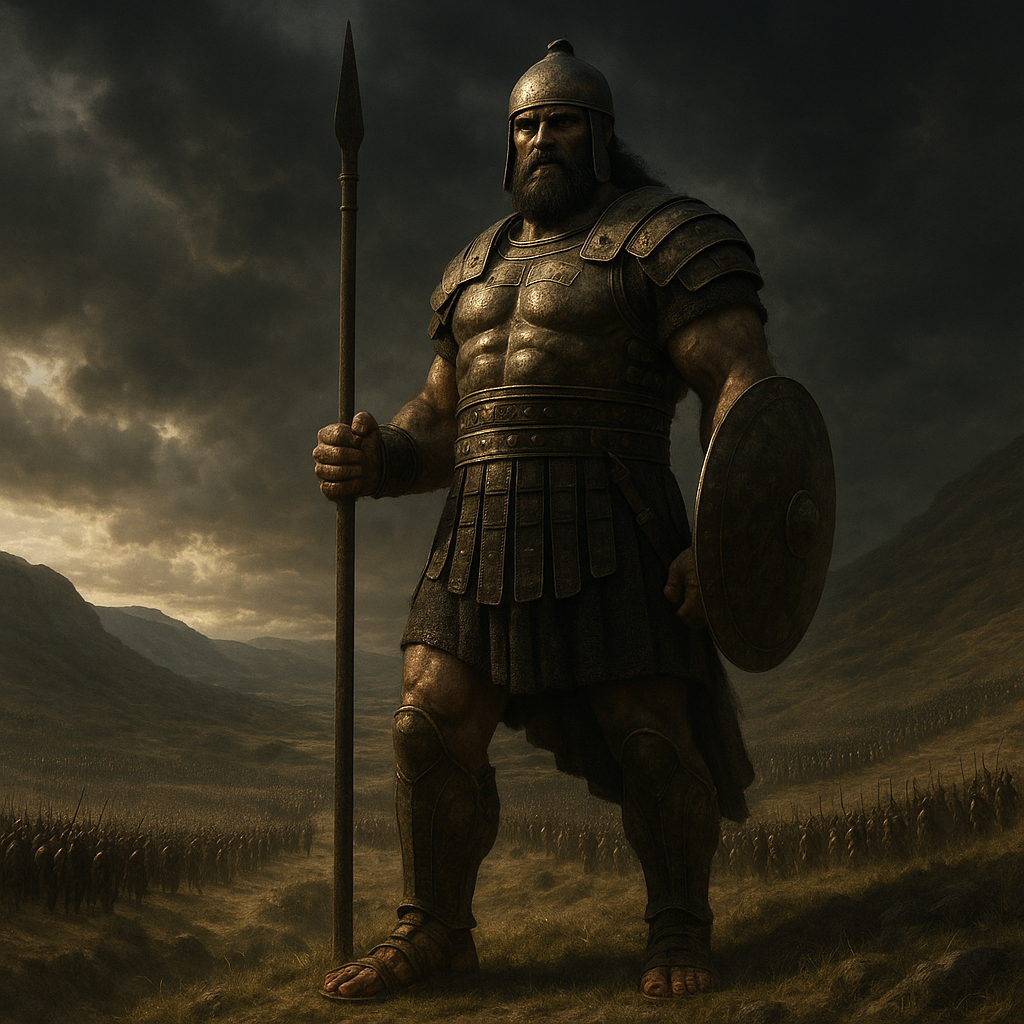 David and Goliath — the giant Goliath